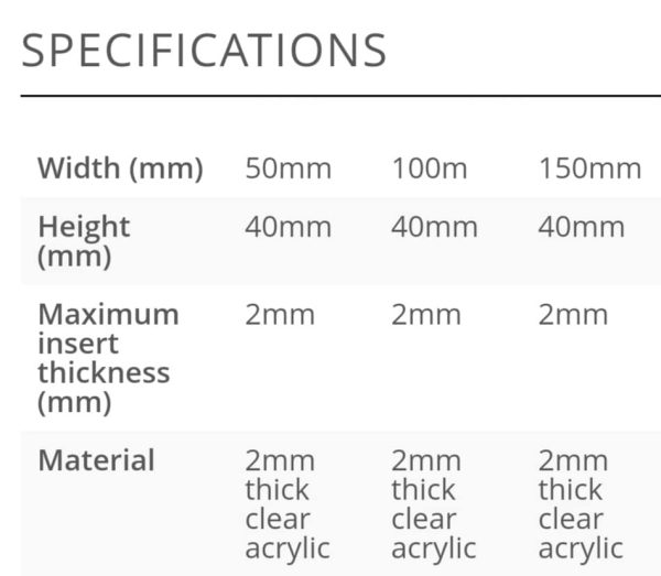 Acrylic Menu Card Holder Base available in 3 sizes - Image 6