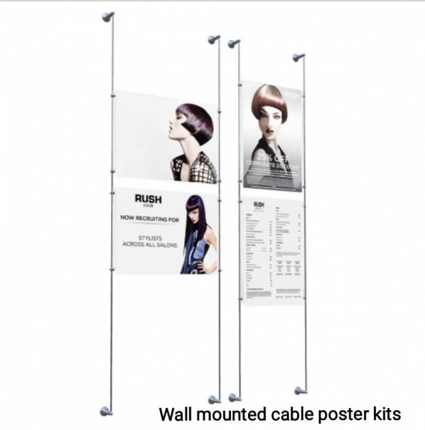 Wall Mounted Cable display Kit with portrait or landscape pockets, available in 5 different sizes - Image 2