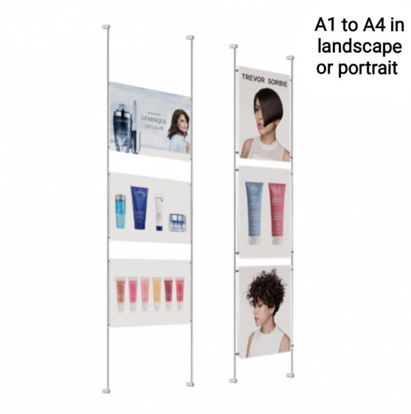 Our Wall Mounted Rod Poster Kit is available in 4 different sizes - Image 2