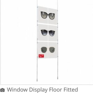 Our Window Display Floor to Ceiling Cable Kit is available in 2 different sizes