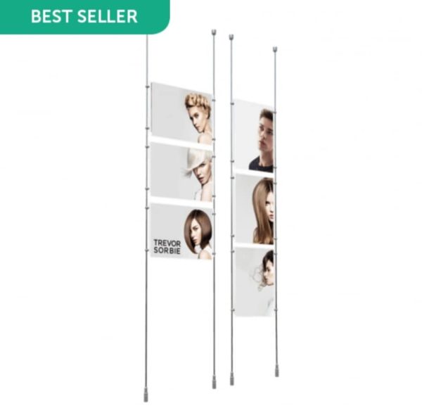 Our Ceiling to Floor Cable Poster Kit is available in 5 different sizes - Image 2