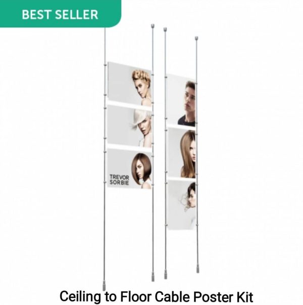 Our Ceiling to Floor Cable Poster Kit is available in 5 different sizes - Image 3