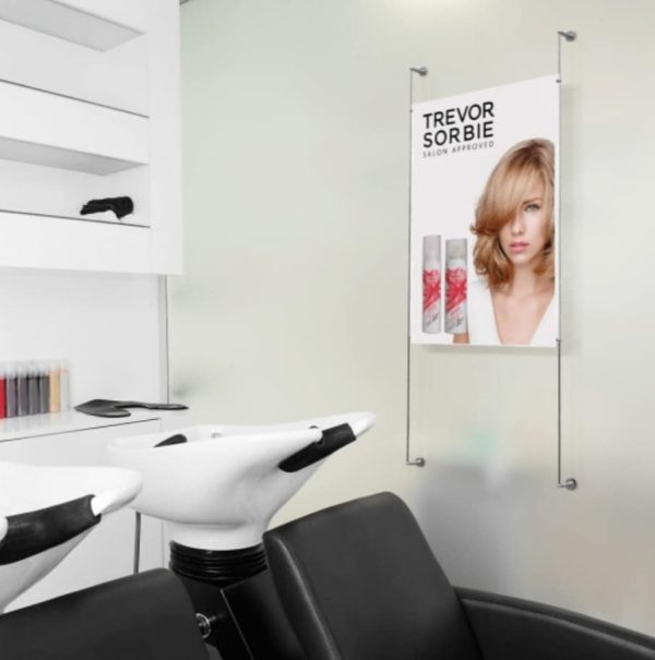 Wall Mounted Cable display Kit with portrait or landscape pockets, available in 5 different sizes