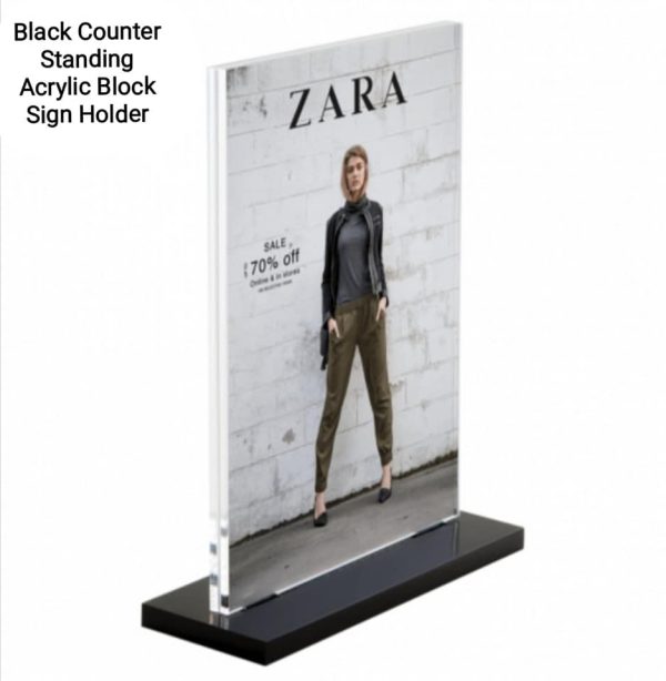Supervue Acrylic Portrait Double-sided Displays available in Black or White - Image 3