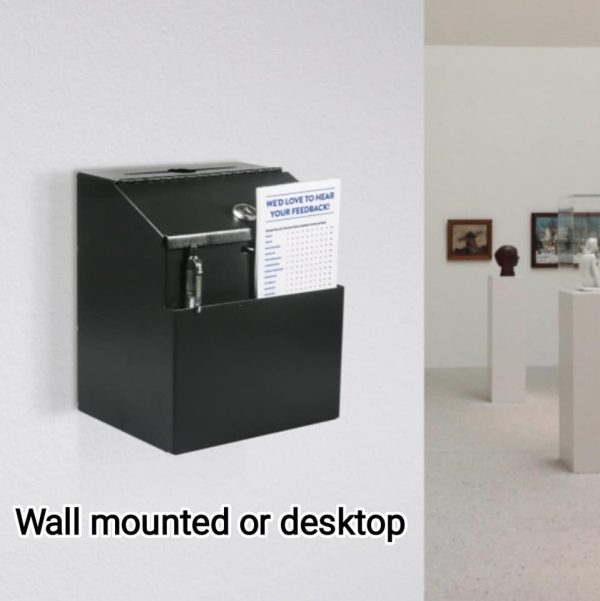 Metal Suggestion Box that can stand on counters or be mounted to the wall. - Image 3