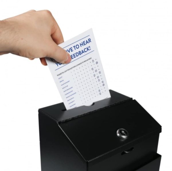 Metal Suggestion Box that can stand on counters or be mounted to the wall. - Image 4