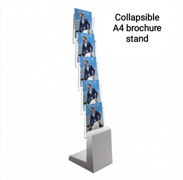 Our Collapsible Brochure Stand with carry case included