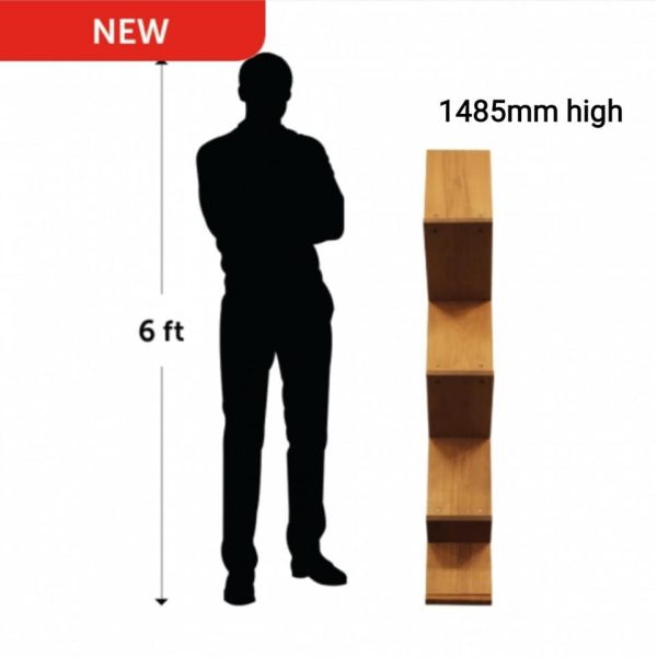 Zig Zag Wooden Display Stand for displaying magazines & literature A4 size - Image 5
