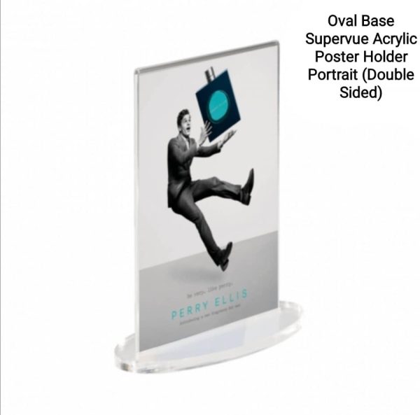 Counter standing Oval Base Poster Holder available in A4 & A5 - Image 3