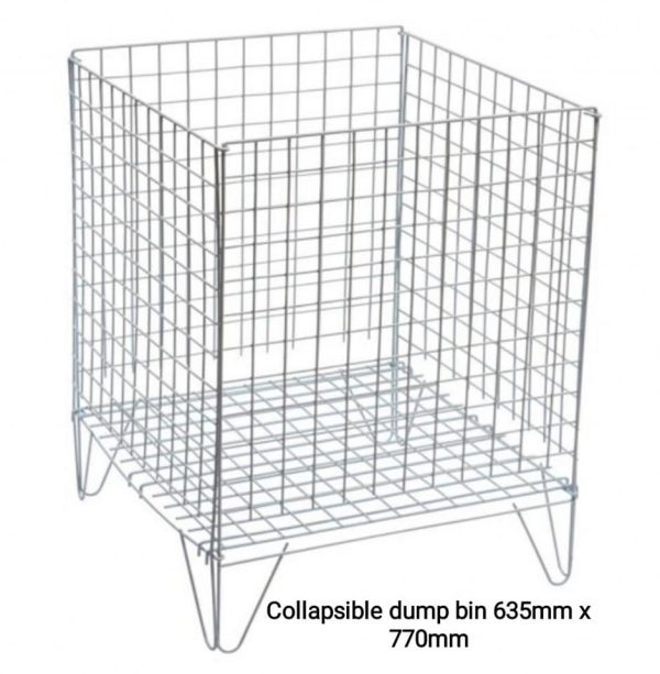 Collapsible dump bin manufactured in metal, available in 2 sizes - Image 2