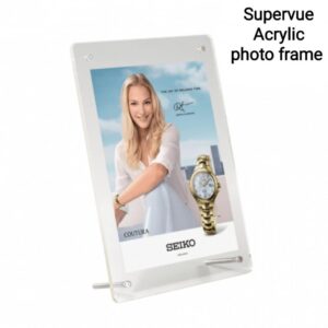 Counter top Show Card Photo Holder with modern framing element