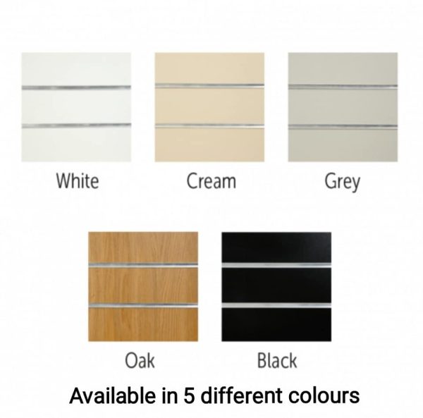 High quality, furniture grade slatwall panels for a customisable visual display in 5 different colours and 2 different sizes - Image 6