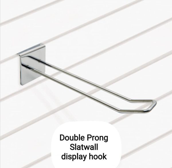 Slatwall Double Prong Hooks for merchandising displays