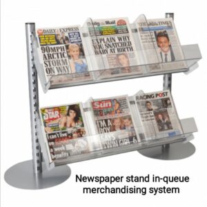 4 of our In-Queue Merchandising Systems to boost impulse buys