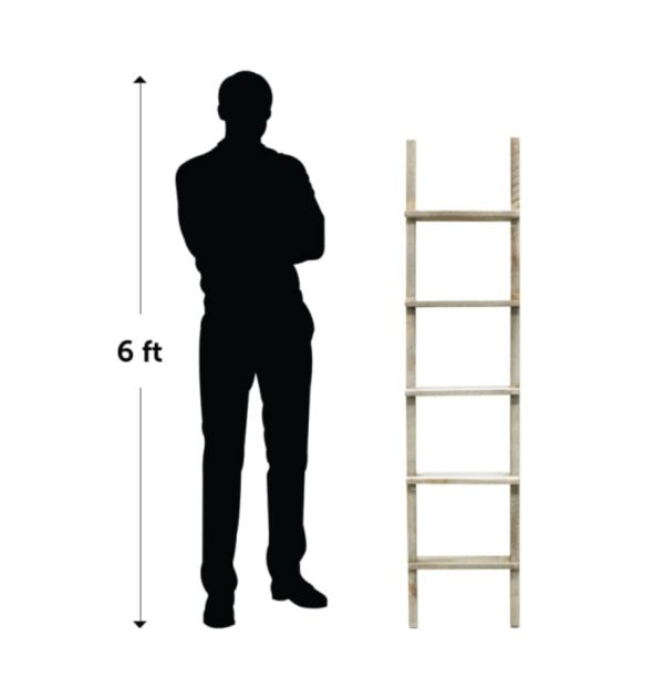 Wooden Display Ladder with a rustic, shabby chic styling - Image 2