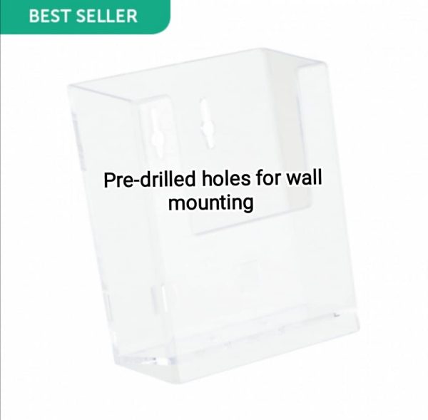 Wall mounted Leaflet holder available in A4, A5, A6 & 1/3 of A4 sizes. Portrait orientation - Image 3