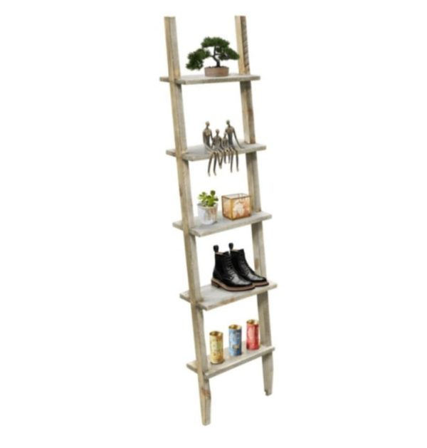 Wooden Display Ladder with a rustic, shabby chic styling - Image 4