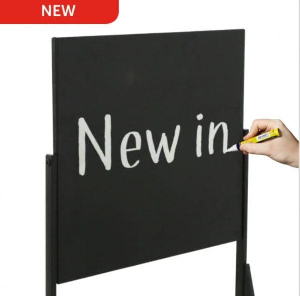 A modern, yet rustic, Folding Ladder Shelf Stand With Chalkboard Header, - Image 9