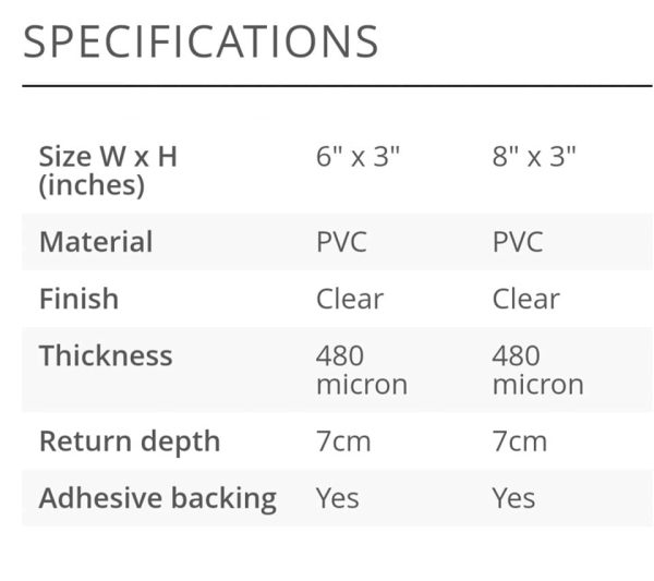 Right Angled Shelf Talker manufactured from clear PVC - Image 4
