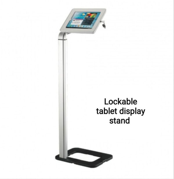 Floorstanding Lockable Fixed Tablet Holder