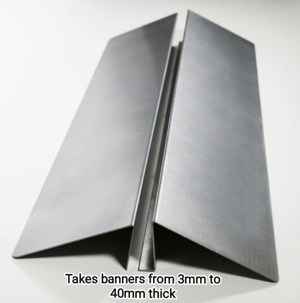 Rigid Steel Base Banner Holder, available in 300mm 600mm 800mm & 1000mm - Image 2