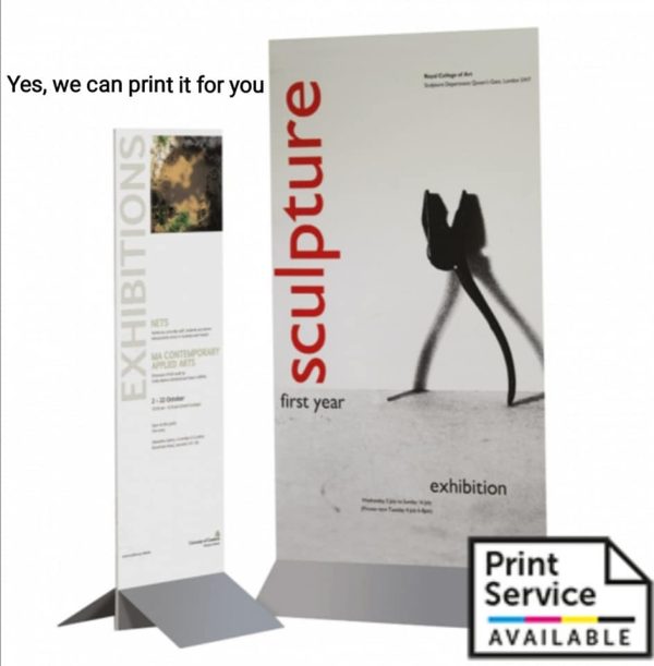 Rigid Steel Base Banner Holder, available in 300mm 600mm 800mm & 1000mm