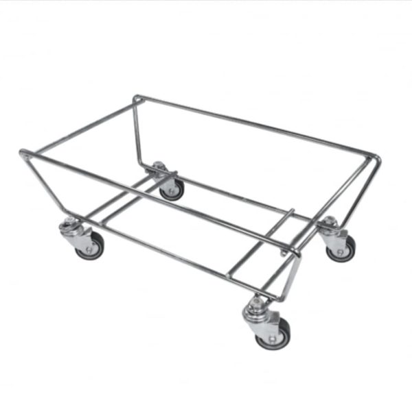 Supermarket shopping basket trolley & stacker on wheels - Image 2
