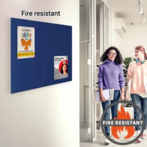 Fire-resistant Frameless rigid felt notice board