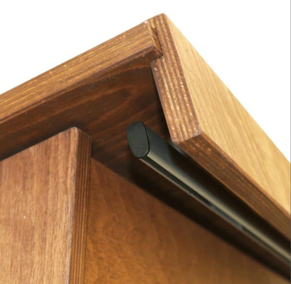 Wooden Lectern with integral shelf, poster gripper and microphone holder - Image 11