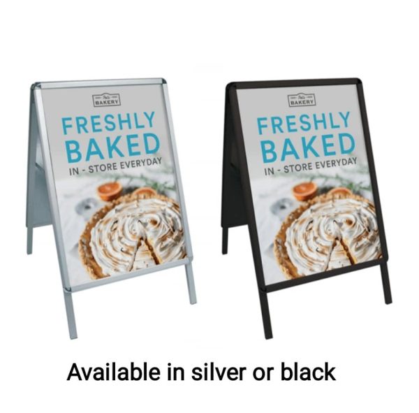 Black or silver A-Board Snap Frame with rounded corners. - Image 5