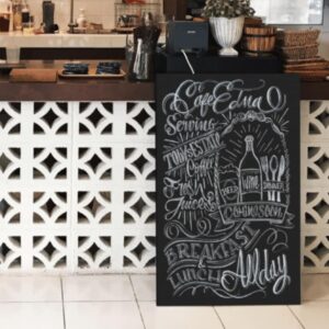 Unframed chalkboards for use on their own