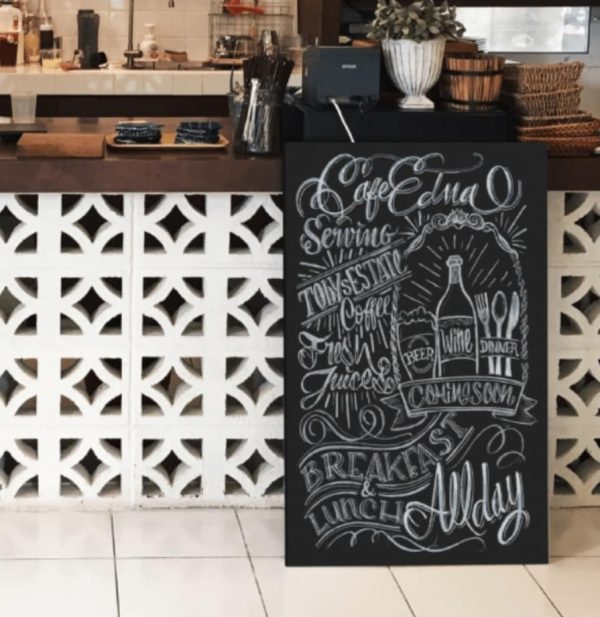 Unframed chalkboards for use on their own