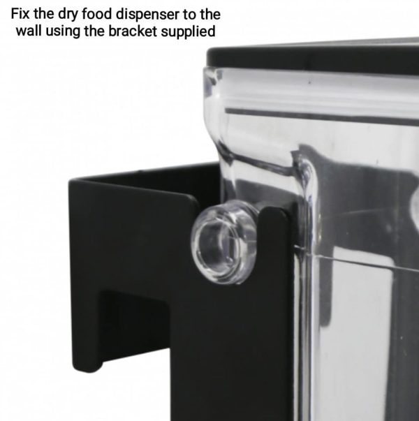 Gravity food dispenser is supplied with a bracket for wall mounting - Image 2