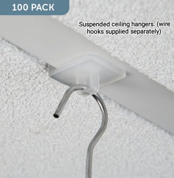 100 Suspended Ceiling Hangers for displaying posters from above