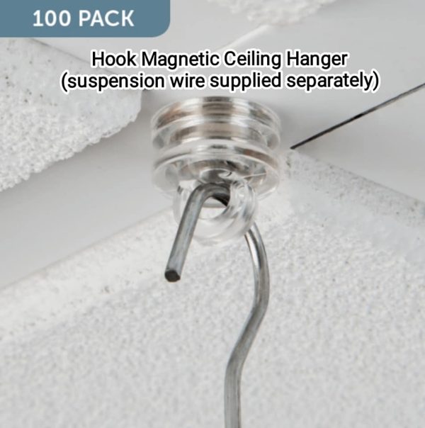 Magnetic Ceiling Hangers with a Hook or Loop supplied in packs of 100 - Image 4