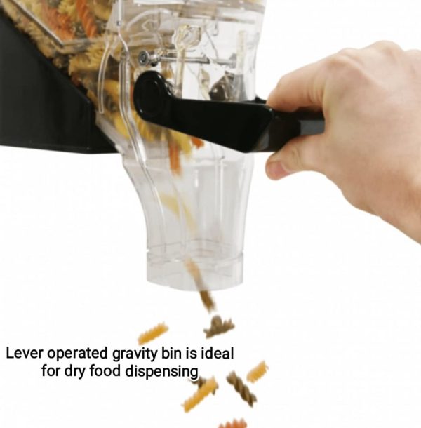 Gravity food dispenser is supplied with a base for counter standing - Image 12