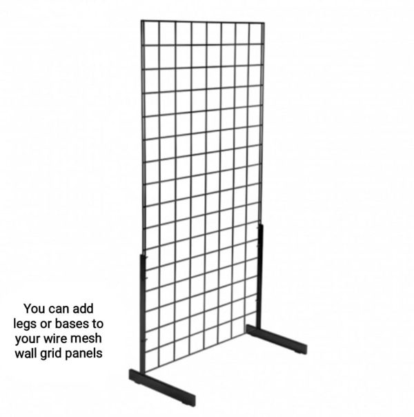 Black or Chrome Gridwall Mesh panels available in 5 different lengths 4ft,5ft,6ft,7ft & 8ft all x 2 foot, - Image 3