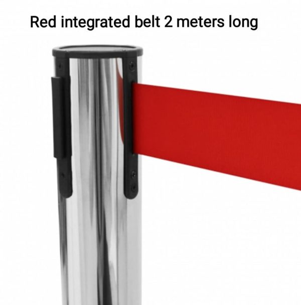 New Chrome Retractable Queue Barrier System - Image 3