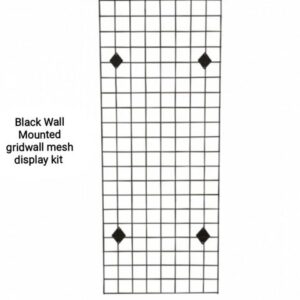 Black or Chrome Wall Mounted Grid Mesh Display Kit to create stunning merchandising displays