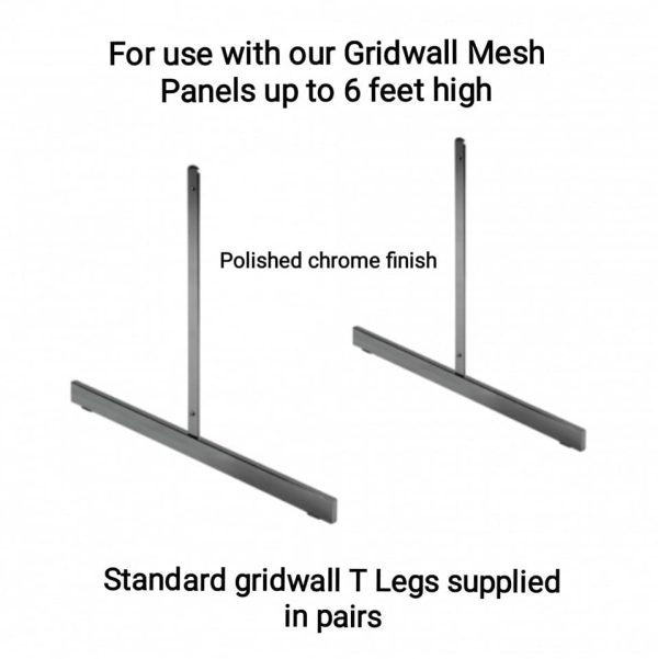 Standard gridwall T legs are sold in pairs for installing a gridwall display unit, - Image 3