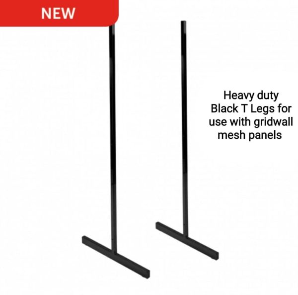 Heavy duty gridwall T legs sold in pairs for installing a gridwall display unit - Image 2
