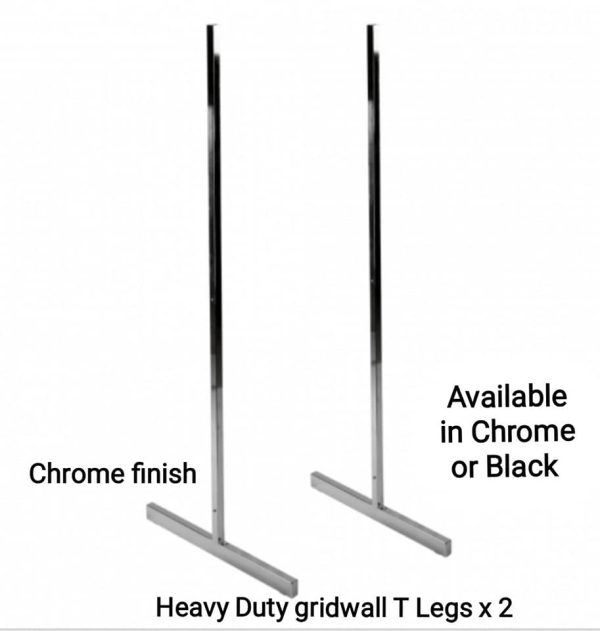 Heavy duty gridwall T legs sold in pairs for installing a gridwall display unit - Image 3