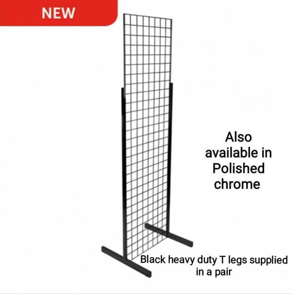 Heavy duty gridwall T legs sold in pairs for installing a gridwall display unit