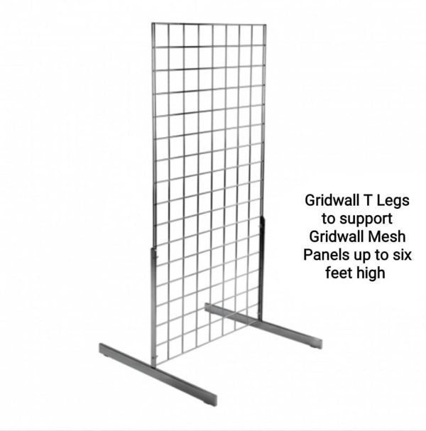 Standard gridwall T legs are sold in pairs for installing a gridwall display unit, - Image 5