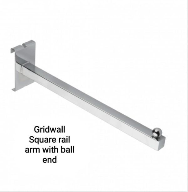 Gridwall Straight Rail Arm to be used on gridwall panels to hang products - Image 2