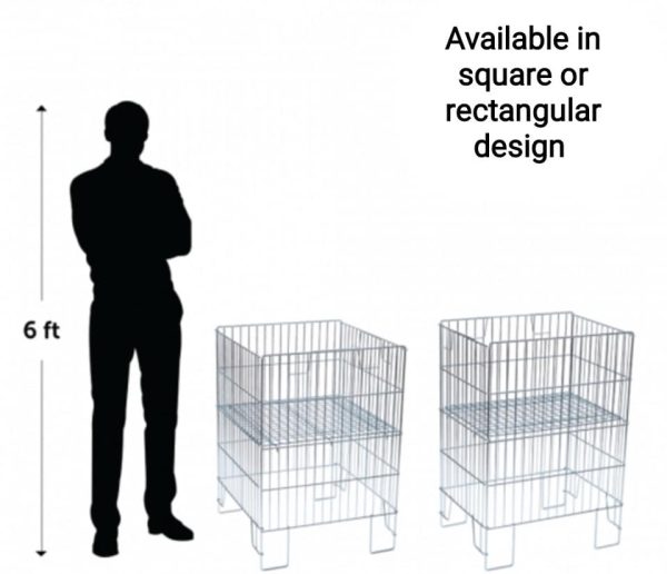Collapsible dump bins made from strong zinc wire - Image 2