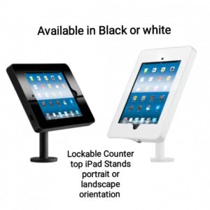 Countertop iPad Stand designed with an anti-theft feature