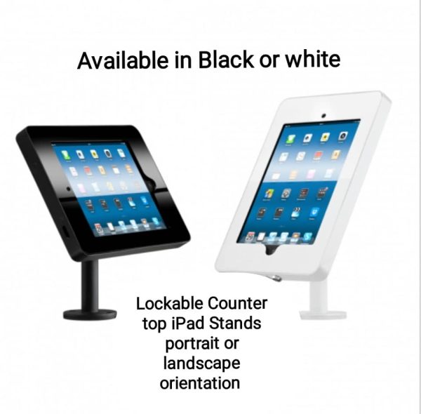 Countertop iPad Stand designed with an anti-theft feature
