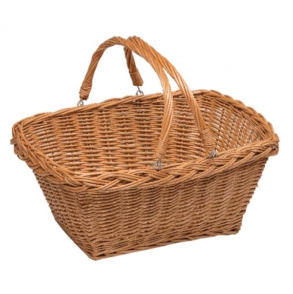 Wicker Shopping Basket with folding handles - Image 3