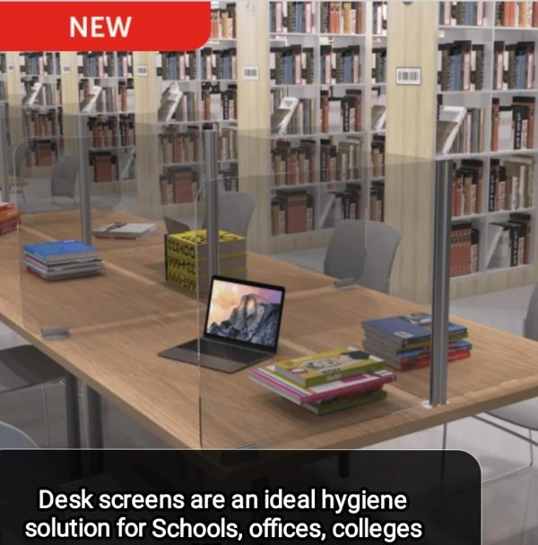Versatile office desk screens which can be extended and reconfigured as required